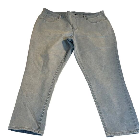 DG2 by Diane Gilman P2X light denim stretch pull on jeans 2XP - Picture 5 of 9